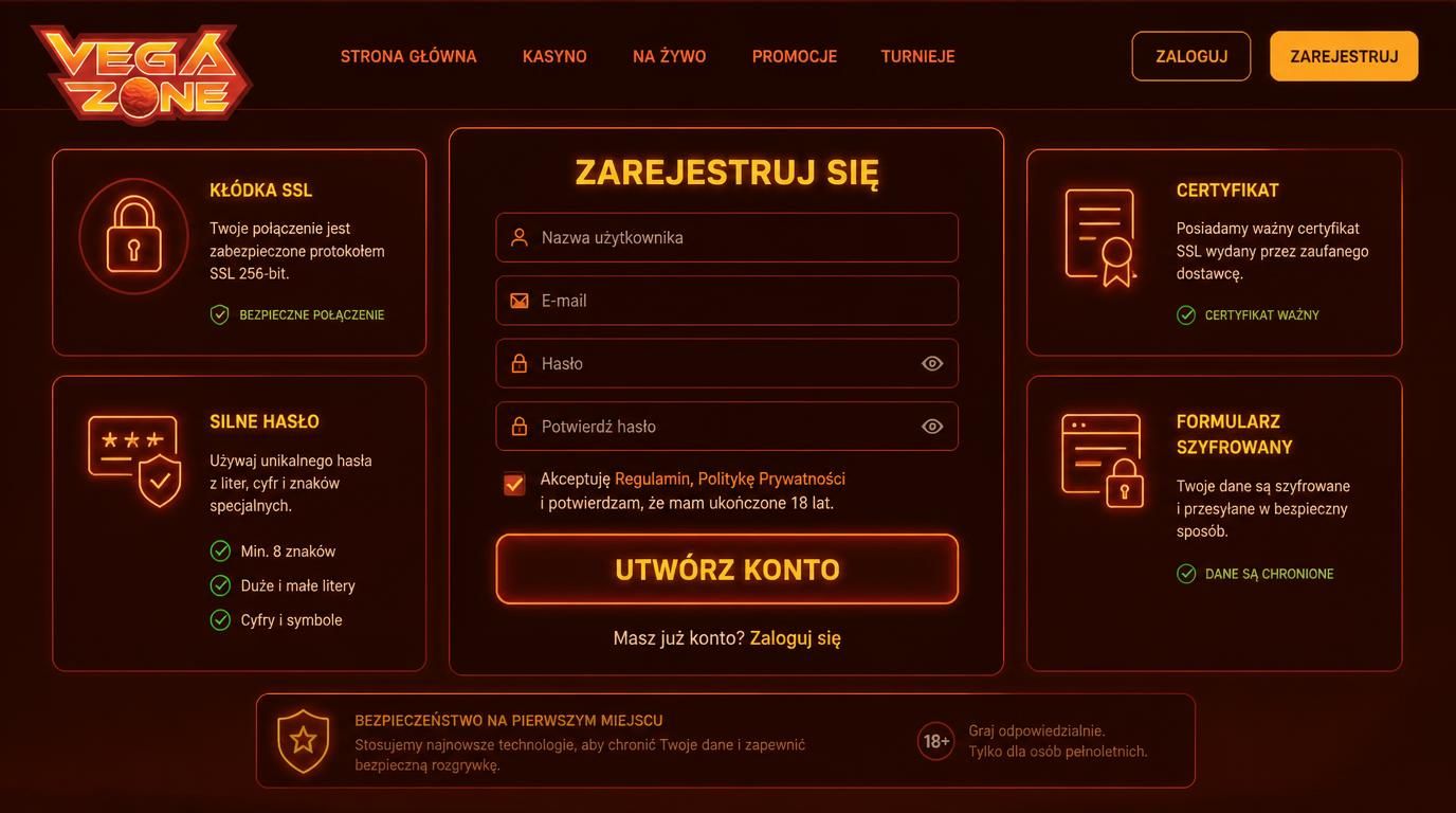 Bezpieczna strona z certyfikatem SSL i mocnym hasłem